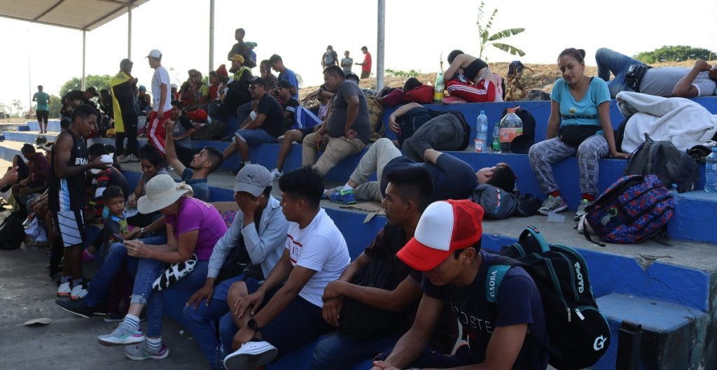 Caravana migrante pide a la Guardia Nacional que los acompañe en su paso por México