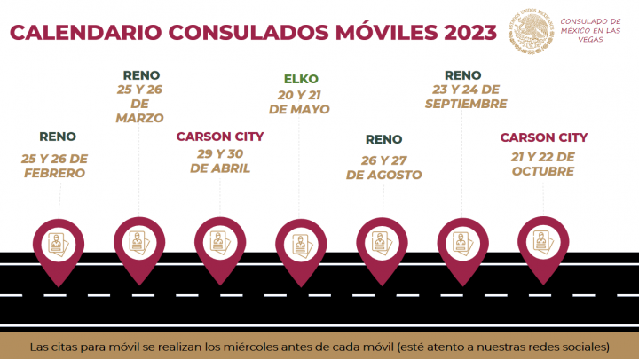 Consulado móvil mexicano San José y jornadas sabatinas para todo 2023