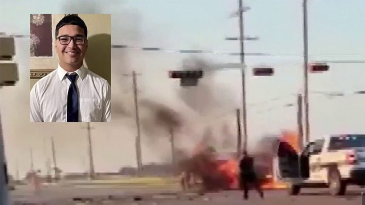 Su auto estalló en llamas: joven hispano muere en un terrible accidente en Texas